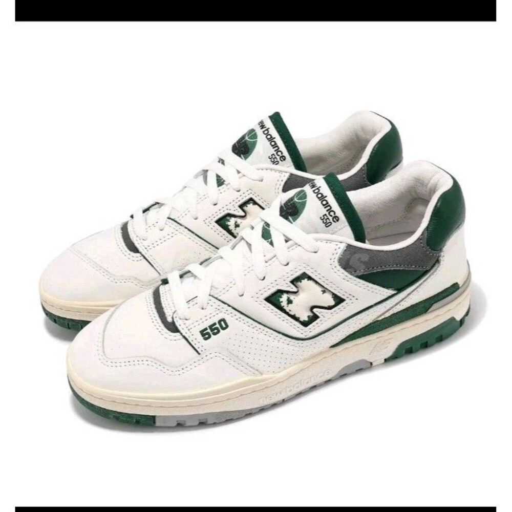 New Balance 550 Vintage Pack Marsh Green Men Unisex Low Top Leather Shoes size 7